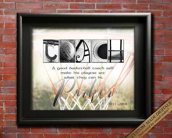 Basketball Coach Gift Ideas
 Basketball Coach Gift PERSONALIZED Basketball Gift Idea