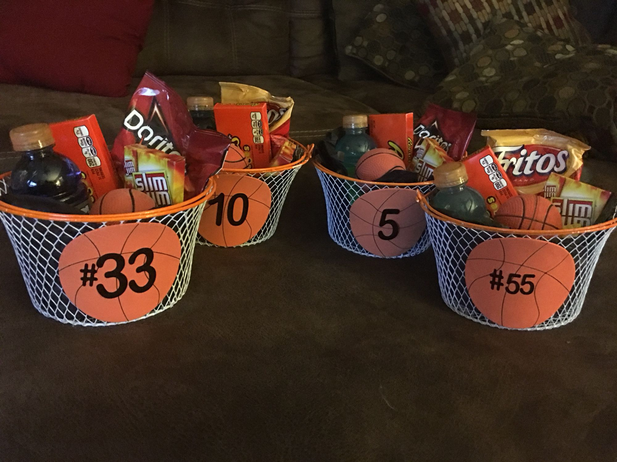 Basketball Team Gift Ideas
 8th grade Basketball t baskets