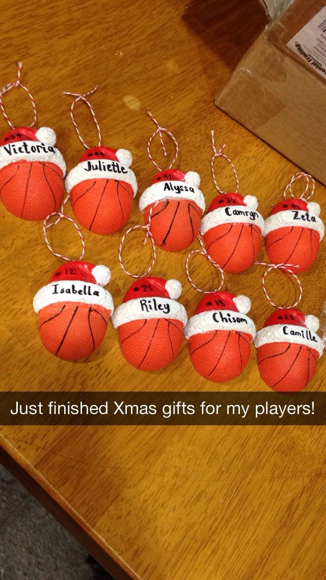 Basketball Team Gift Ideas
 Basketball ornaments for my third grade girls basketball