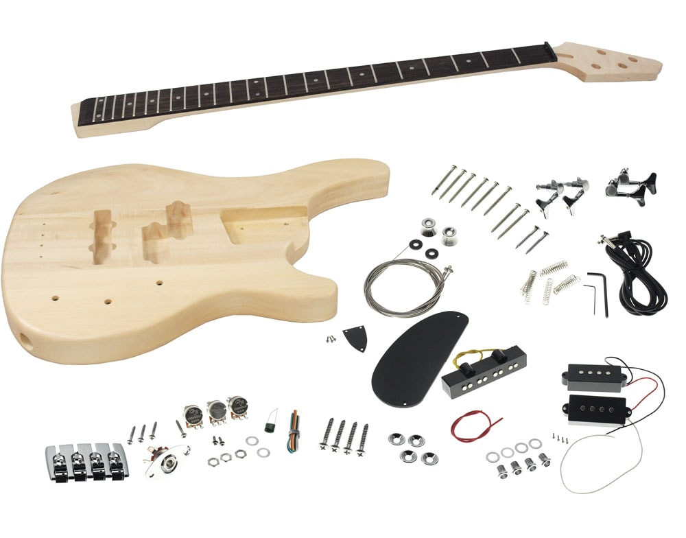 Bass Guitar Kit DIY
 Solo SR Style DIY Bass Guitar Kit Basswood Body PJ