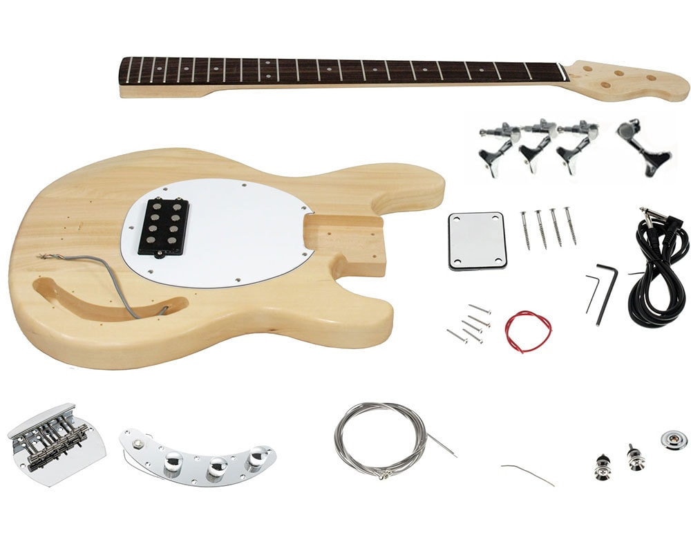 Bass Guitar Kit DIY
 Solo MM Style DIY Bass Guitar Kit Basswood Body Maple