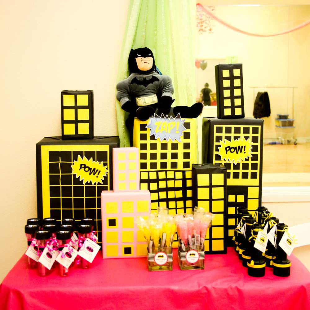 Batgirl Birthday Party
 Super Heroes Batman Batgirl Hot Pink Yellow Black