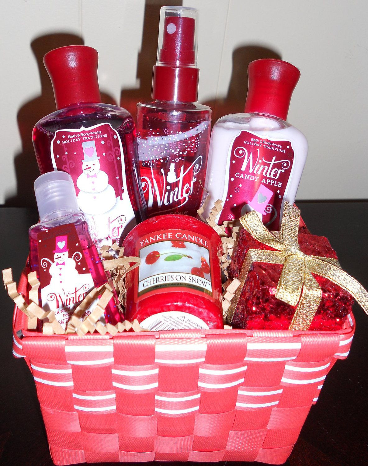 Bath And Body Gift Basket Ideas
 holiday t basket winter candle apple bath body works