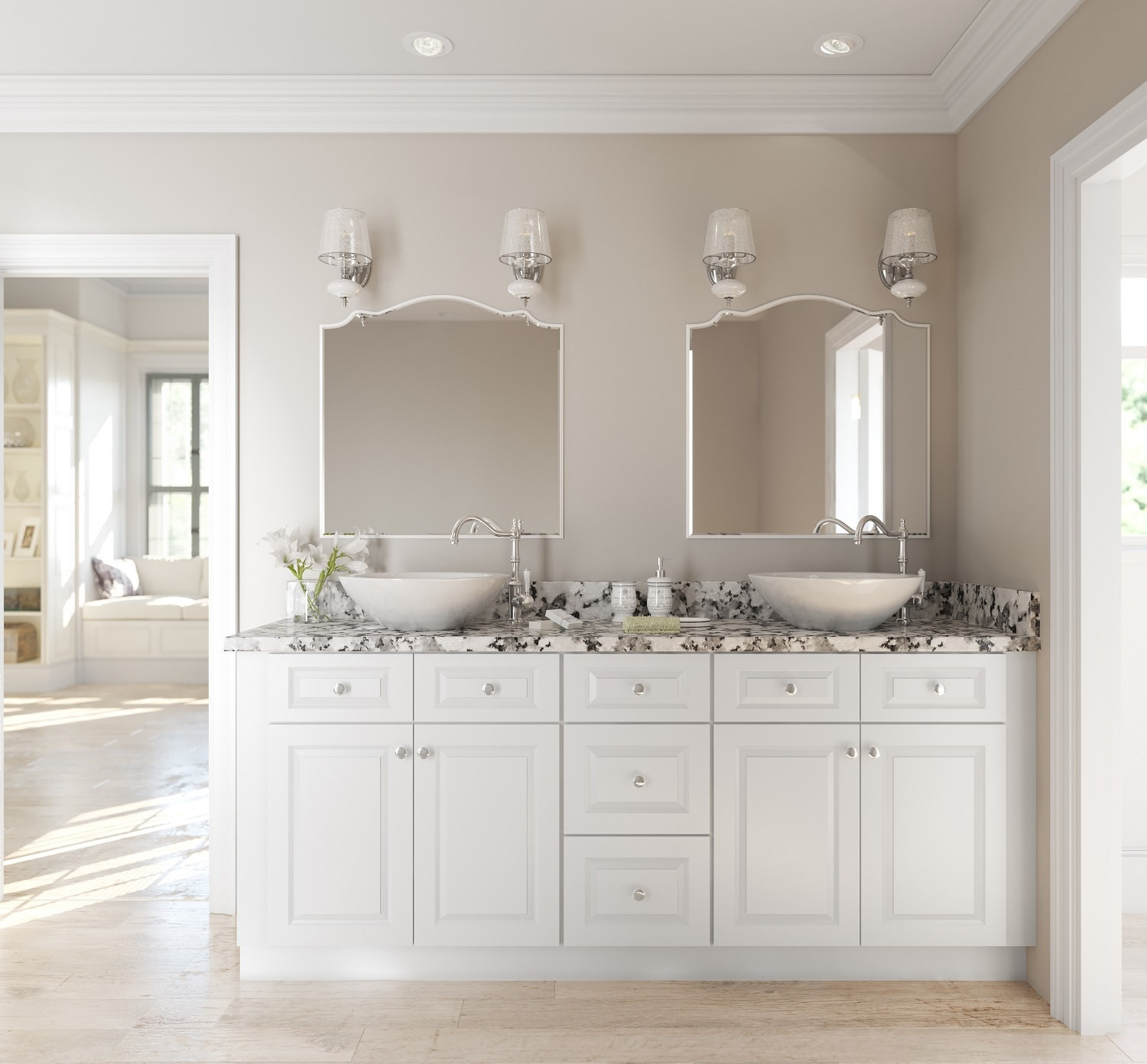 Bathroom Cabinets Ideas
 Lakewood White Ready to Assemble Bathroom Vanities
