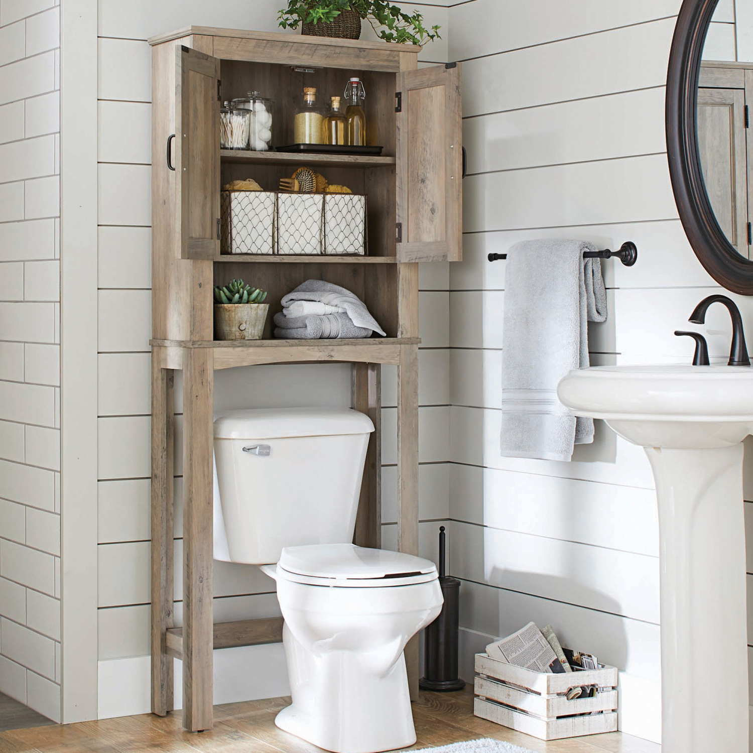 Bathroom Cabinets Over The Toilet
 Over The Toilet Storage Cabinet Organizer With Shelves