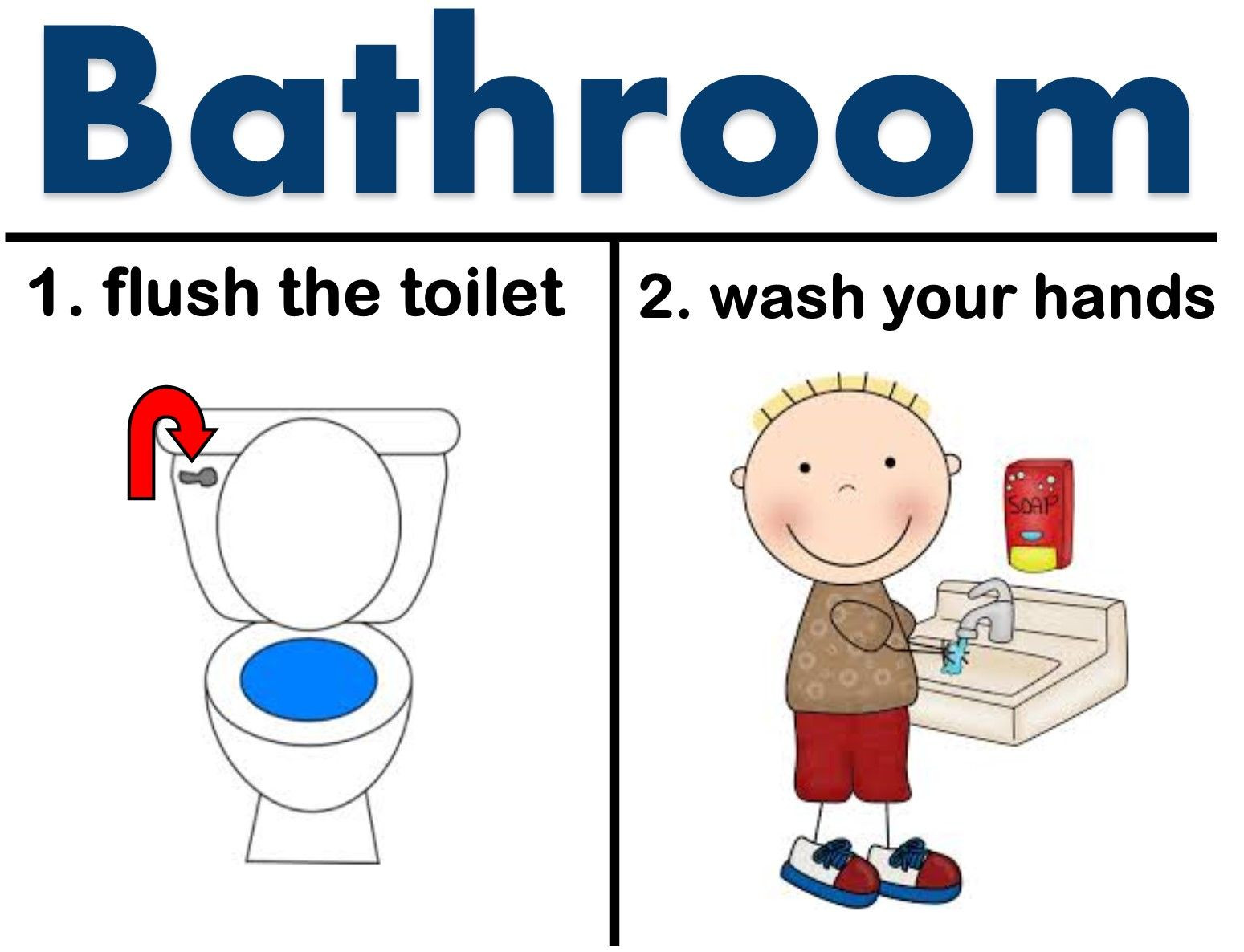 Bathroom Clipart For Kids
 Do you have a bathroom in your classroom and need a visual