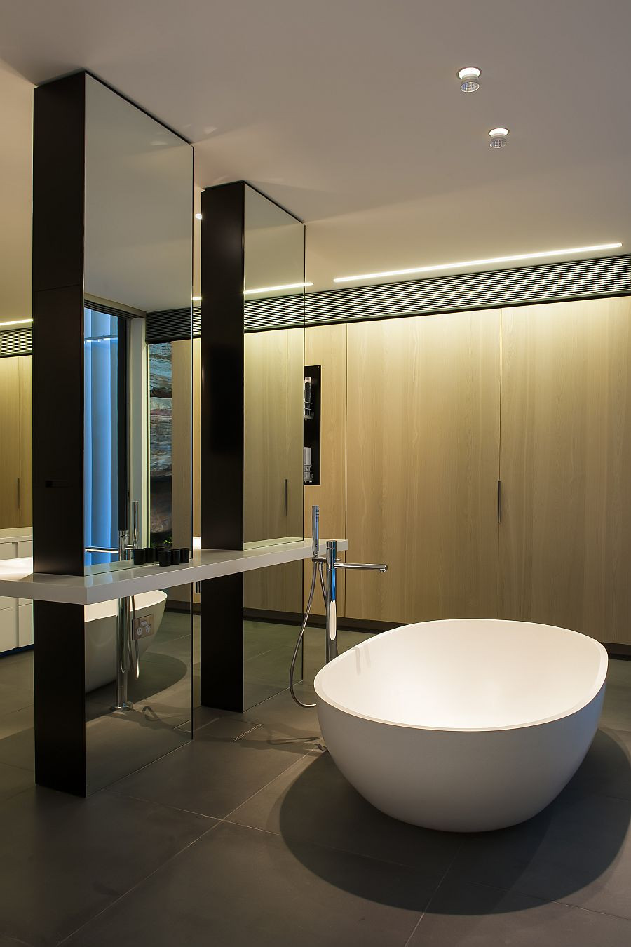 Bathroom Design Sydney
 Contemporary Ensuite Bathroom With Cutting Edge Design in