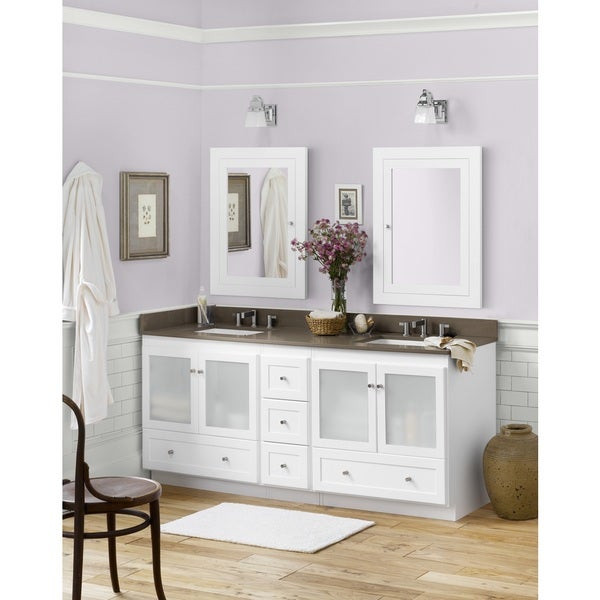 Bathroom Double Vanity Cabinets
 Shop Ronbow Shaker 72 inch Bathroom Double Vanity Set in