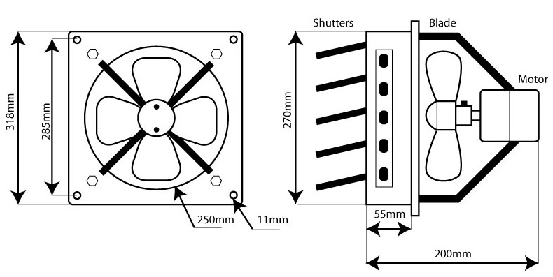 Bathroom Exhaust Fan Size
 mercial Wall Exhaust Fans Industrial Capability