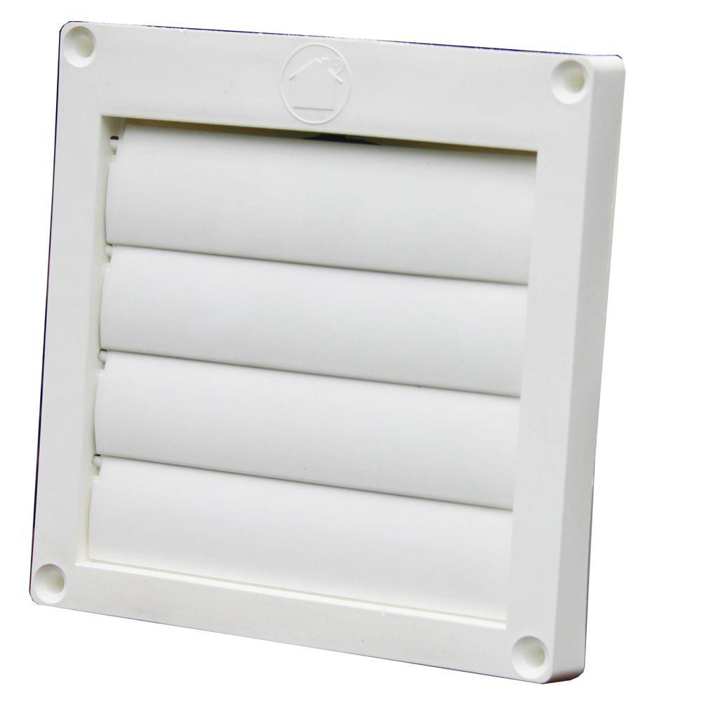 Bathroom Exhaust Vent Cover
 FAN VENT COVER 4" inch Louvered Plastic Flush Exhaust Hood