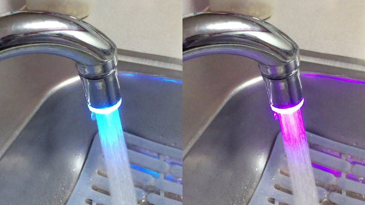 Bathroom Faucet With Led Light
 DealPeak 7 Colors LED Lights Tap Faucet for Kitchen and