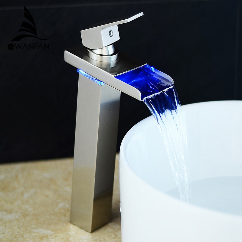 Bathroom Faucet With Led Light
 Basin Faucet Chrome Deck Temperature Controlled Bathroom