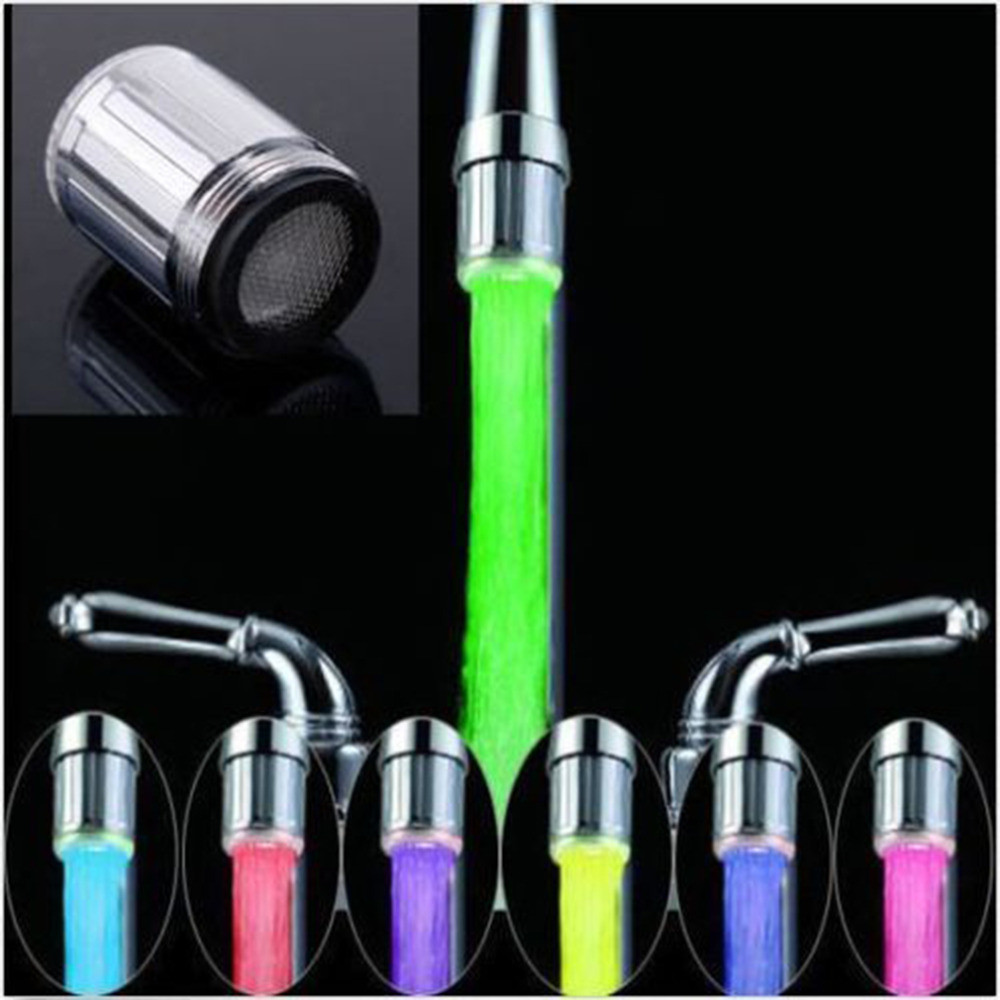 Bathroom Faucet With Led Light
 7 Color RGB Colorful LED Light Water Shower Spraying Head