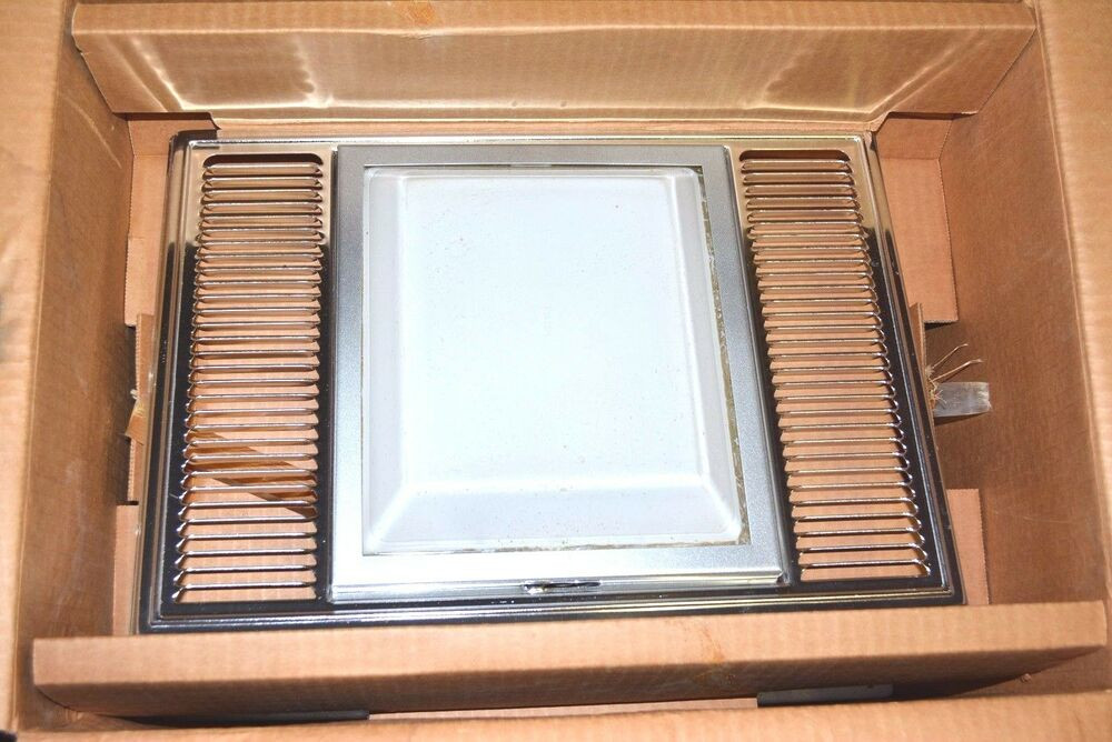 Bathroom Heater Vent Light
 NuTone 9665 NEW Vintage HEAT Exhaust VENT & LIGHT Anodized