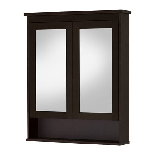 Bathroom Mirrors Ikea
 HEMNES Mirror cabinet with 2 doors black brown stain 32