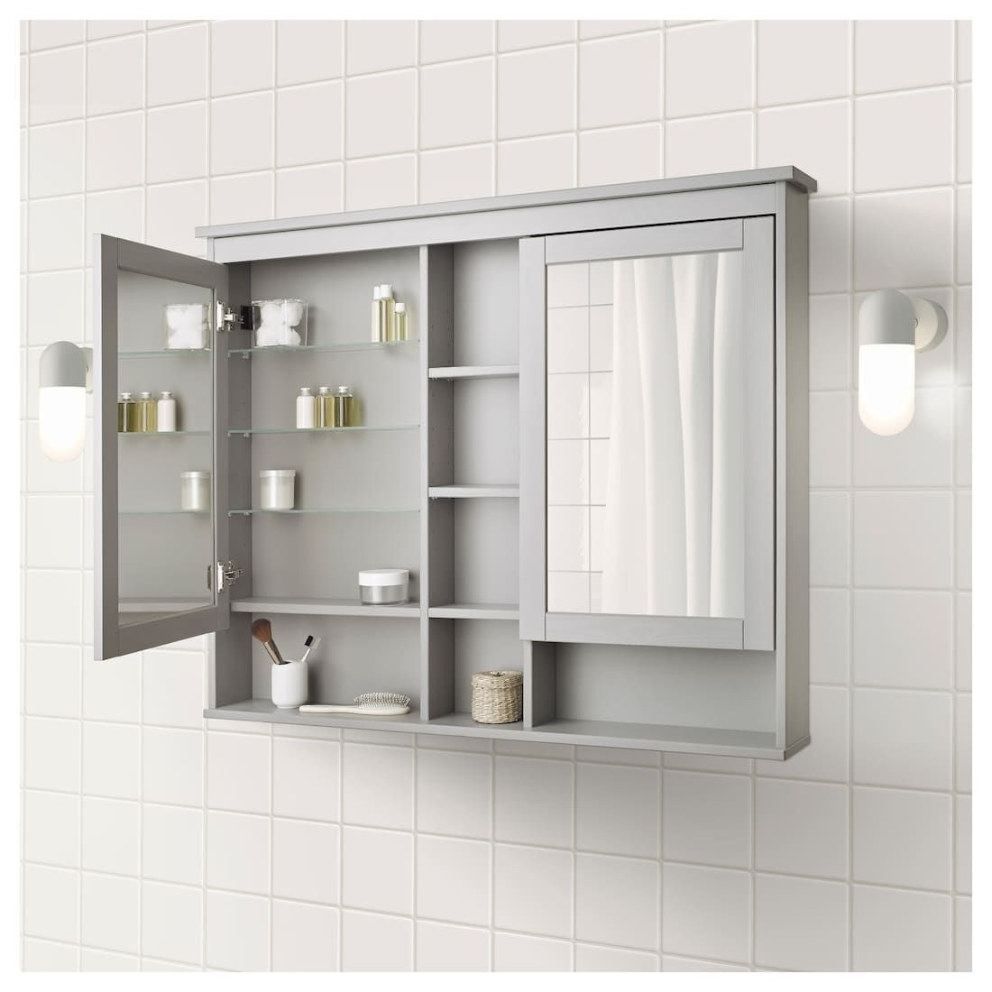 Bathroom Mirrors Ikea
 IKEA HEMNES Gray Mirror cabinet with 2 doors