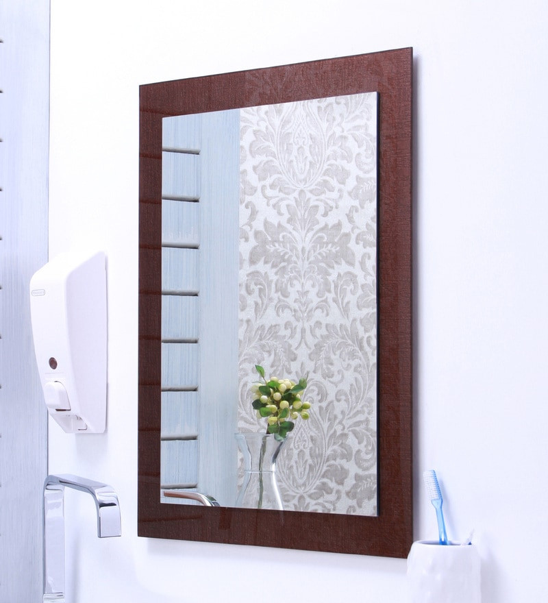 Bathroom Mirrors Online
 Buy Ankur Bathfitt Glass Texture Brown Bathroom Mirror