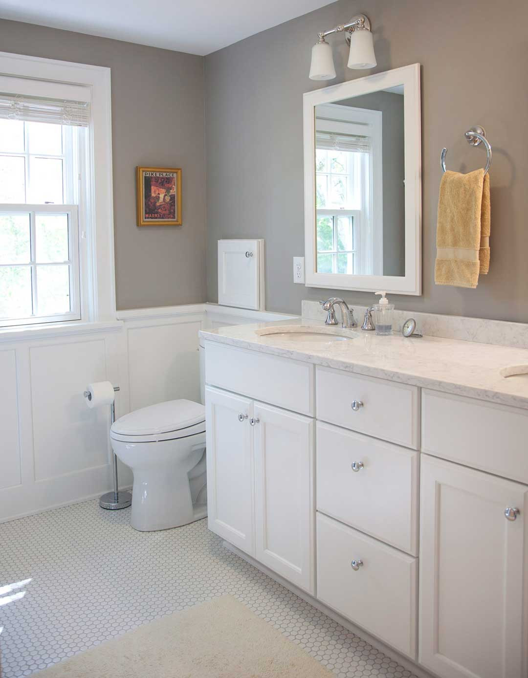 Bathroom Remodel Madison Wi
 Stunning White Master Bathroom Remodel in Nakoma Madison