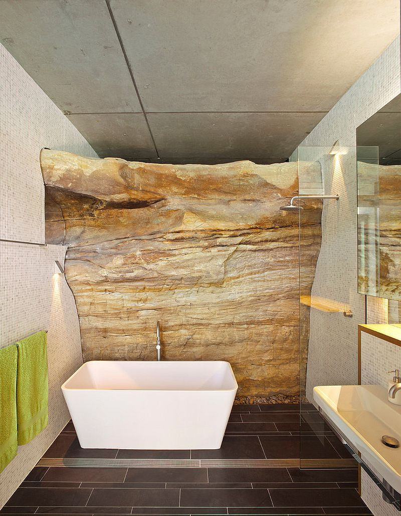 Bathroom Rock Wall
 30 Exquisite & Inspired Bathrooms With Stone Walls