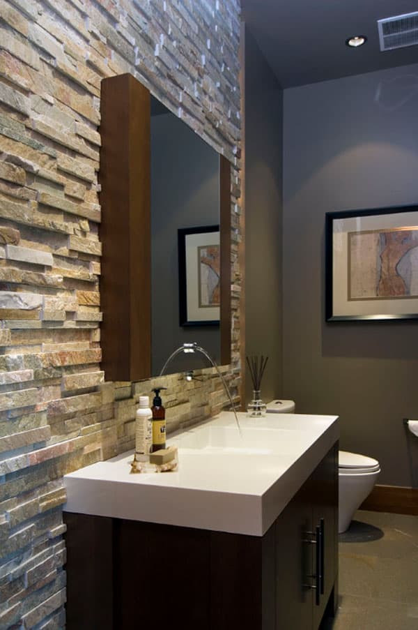 Bathroom Rock Wall
 63 Sensational bathrooms with natural stone walls