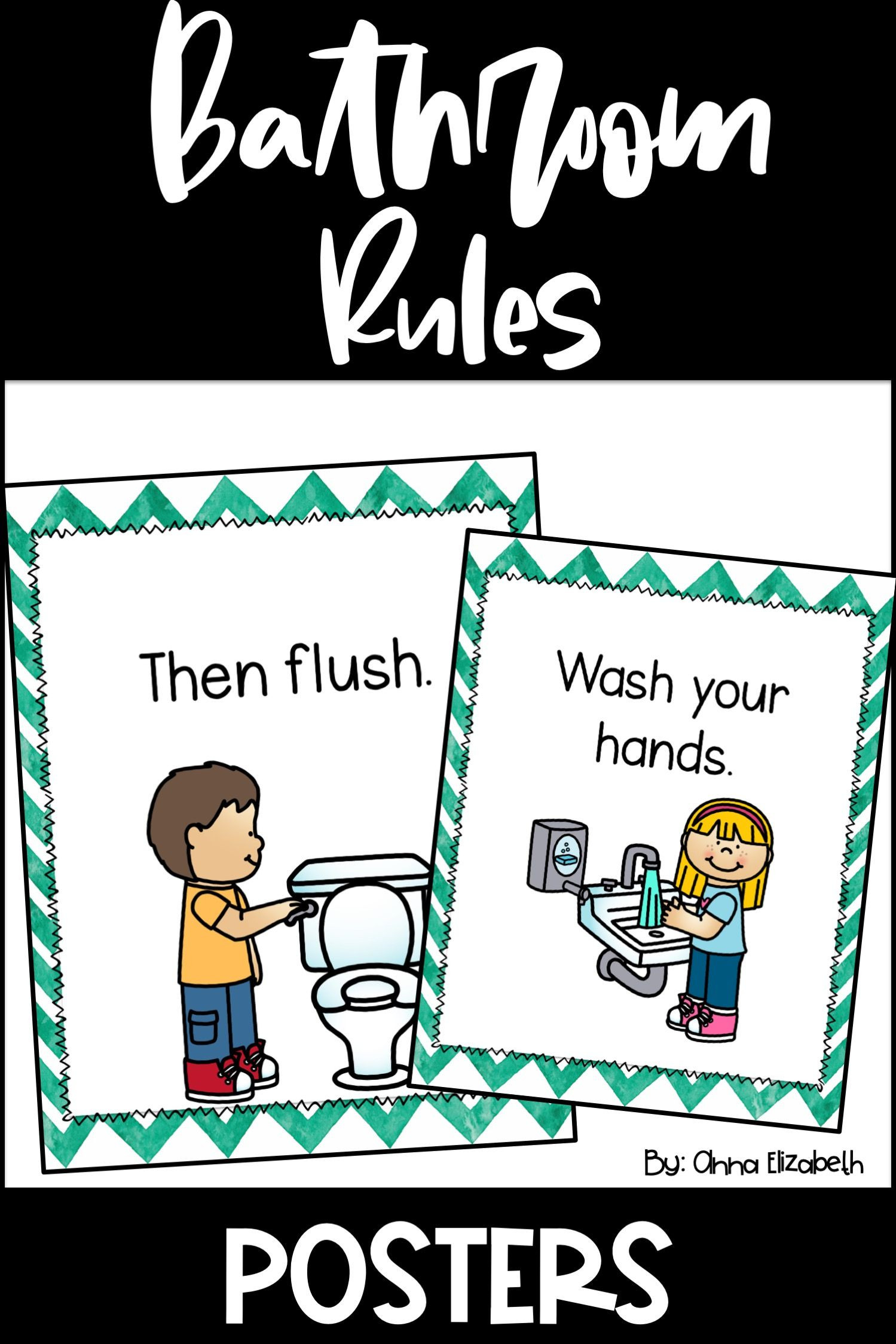 Bathroom Rules For Kids
 Bathroom Rules Posters