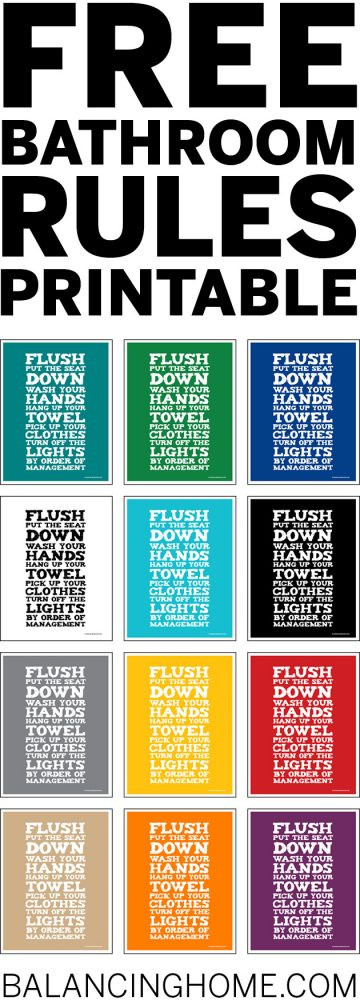 Bathroom Rules For Kids
 Funny Printable Restroom Quotes QuotesGram