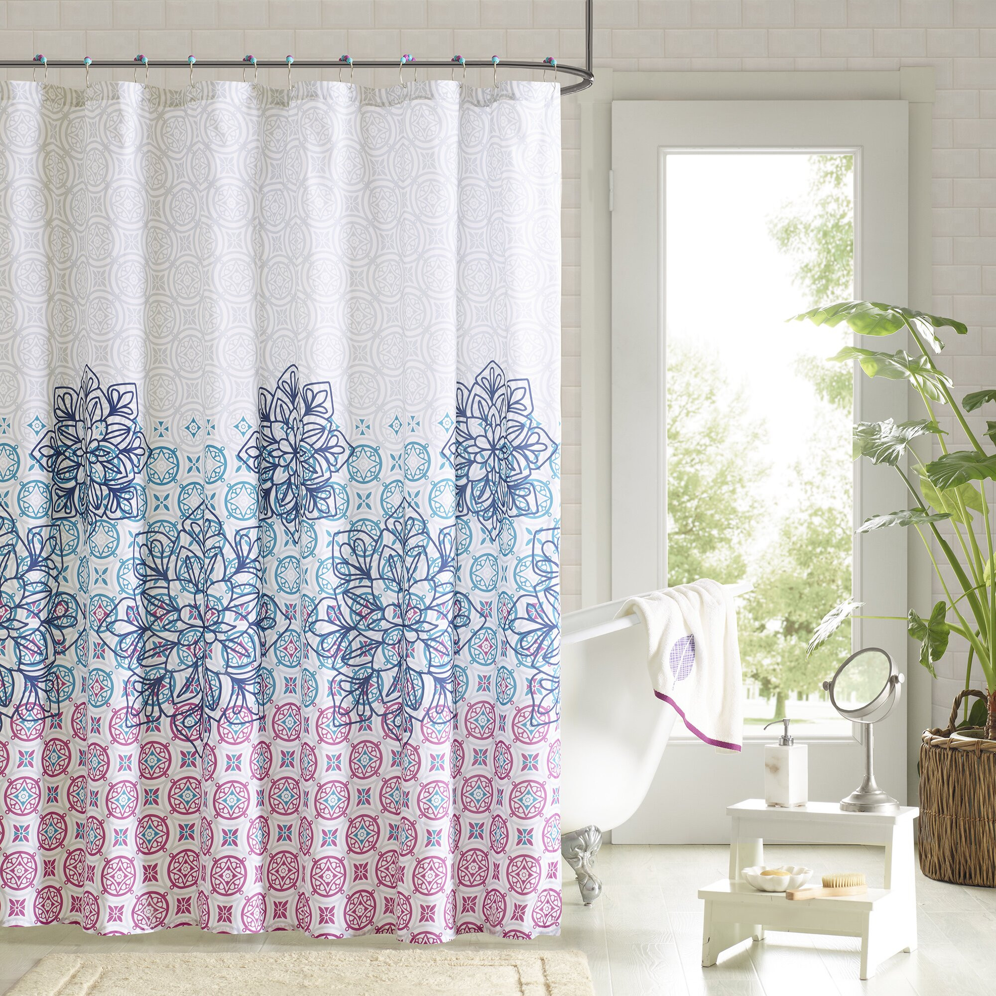 Bathroom Sets With Shower Curtain
 90° by Design Lab Jessica 14 Piece Shower Curtain Set