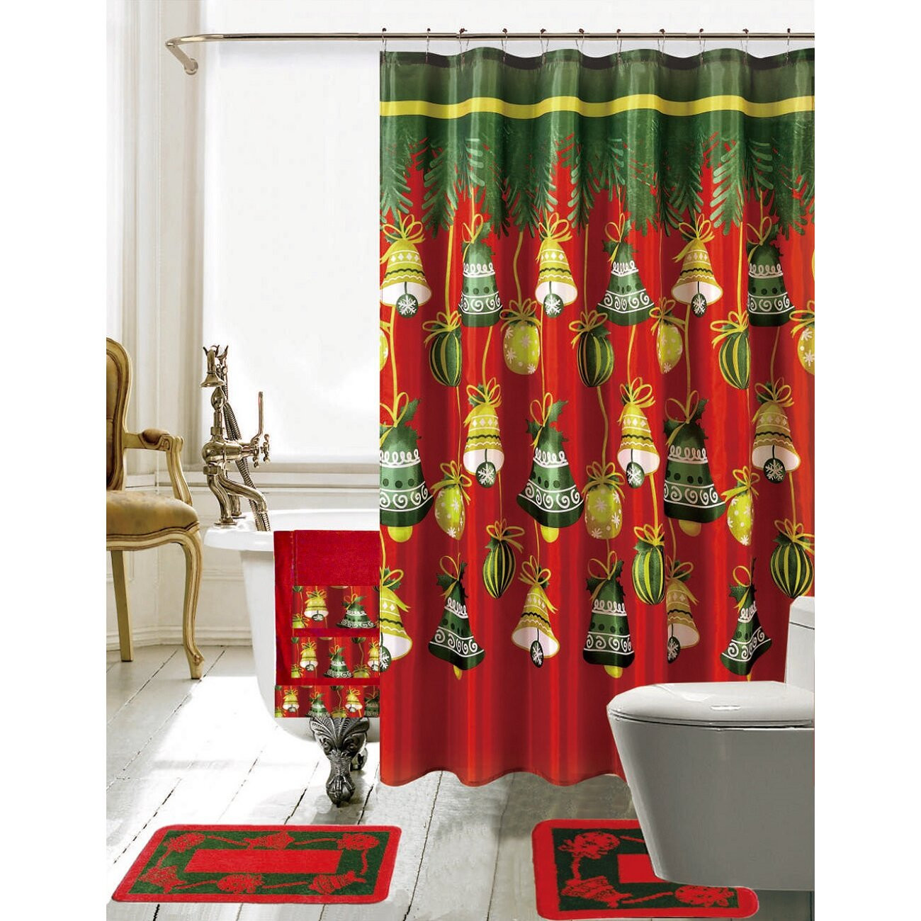 Bathroom Sets With Shower Curtain
 Daniels Bath Christmas Bathroom Decor 18 Piece Shower