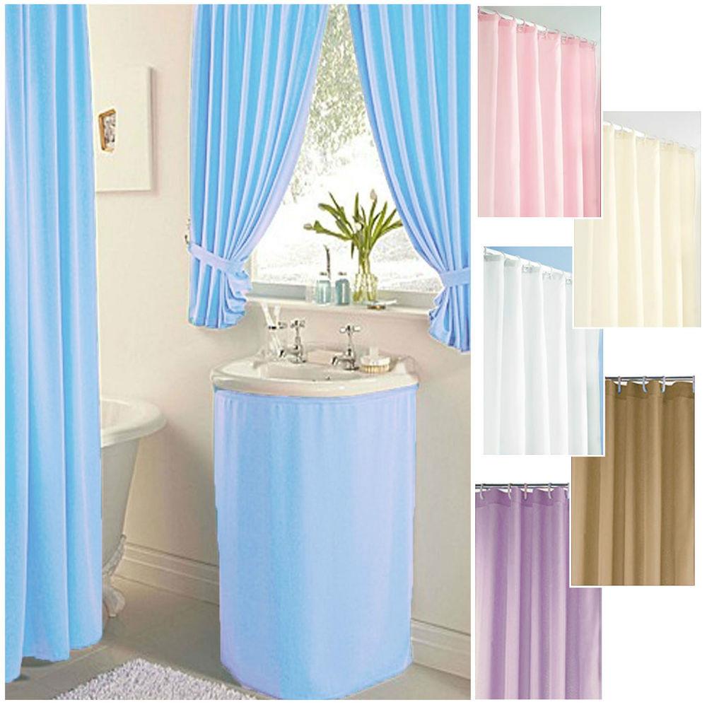 Bathroom Shower Curtains
 Plain Dyed CLEARANCE bathroom curtains shower