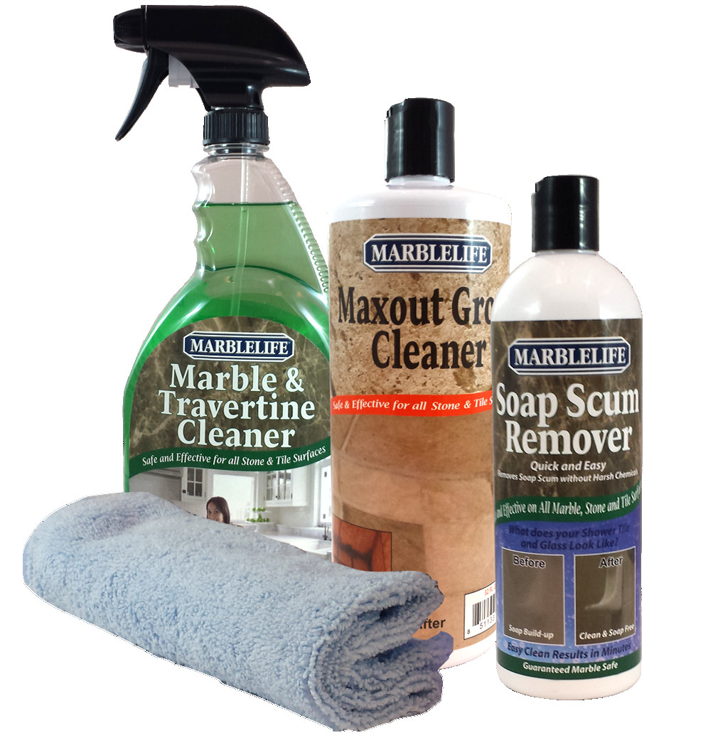 Bathroom Shower Tile Cleaner
 Bathroom Cleaning Kit for Marble by MarblelifeMarblelife