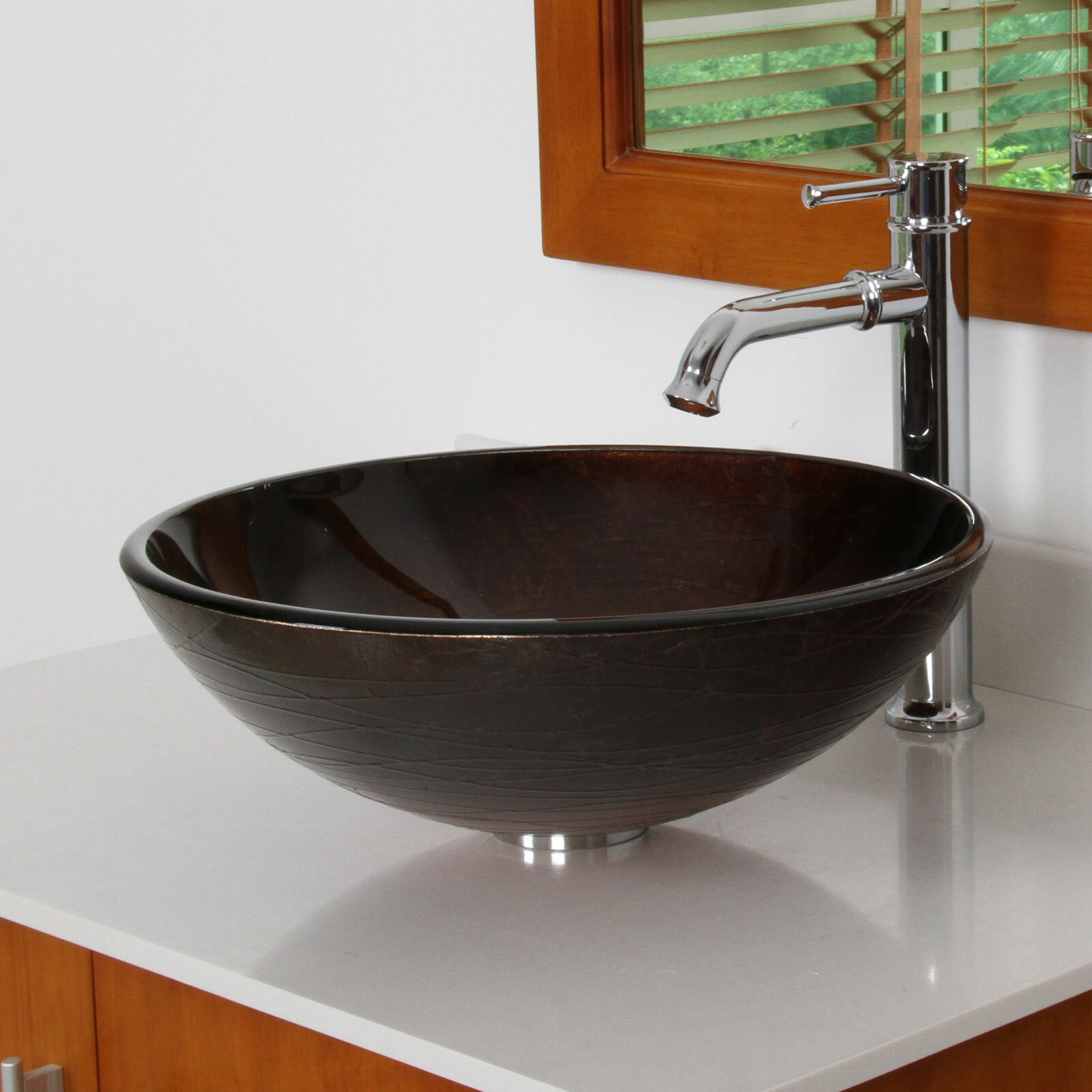 Bathroom Sink Bowls
 Elite Neutral Handcrafted Glass Bowl Vessel Bathroom Sink