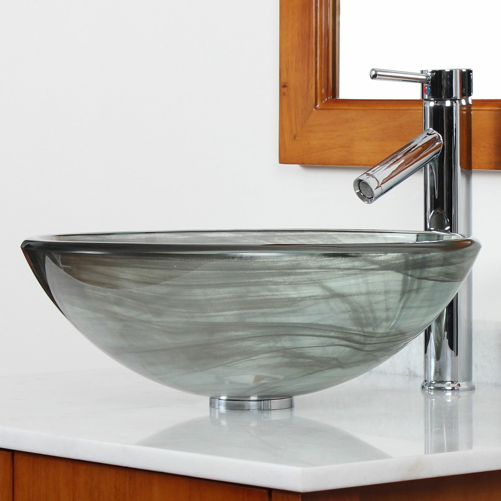 Bathroom Sink Bowls
 Elite Double Layered Tempered Glass Bowl Vessel Bathroom