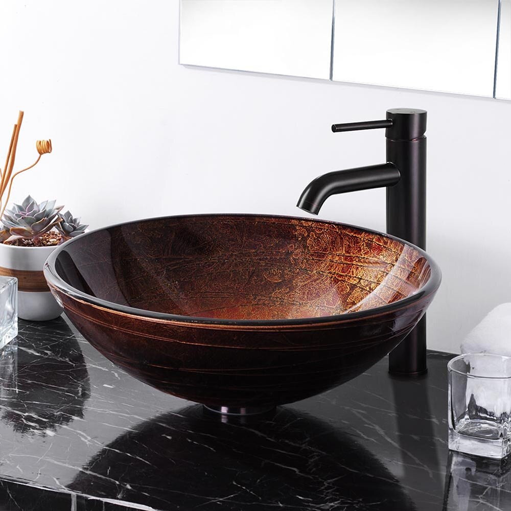 Bathroom Sink Bowls
 Yes USA Artistic Tempered Glass Vessel Sink Bathroom