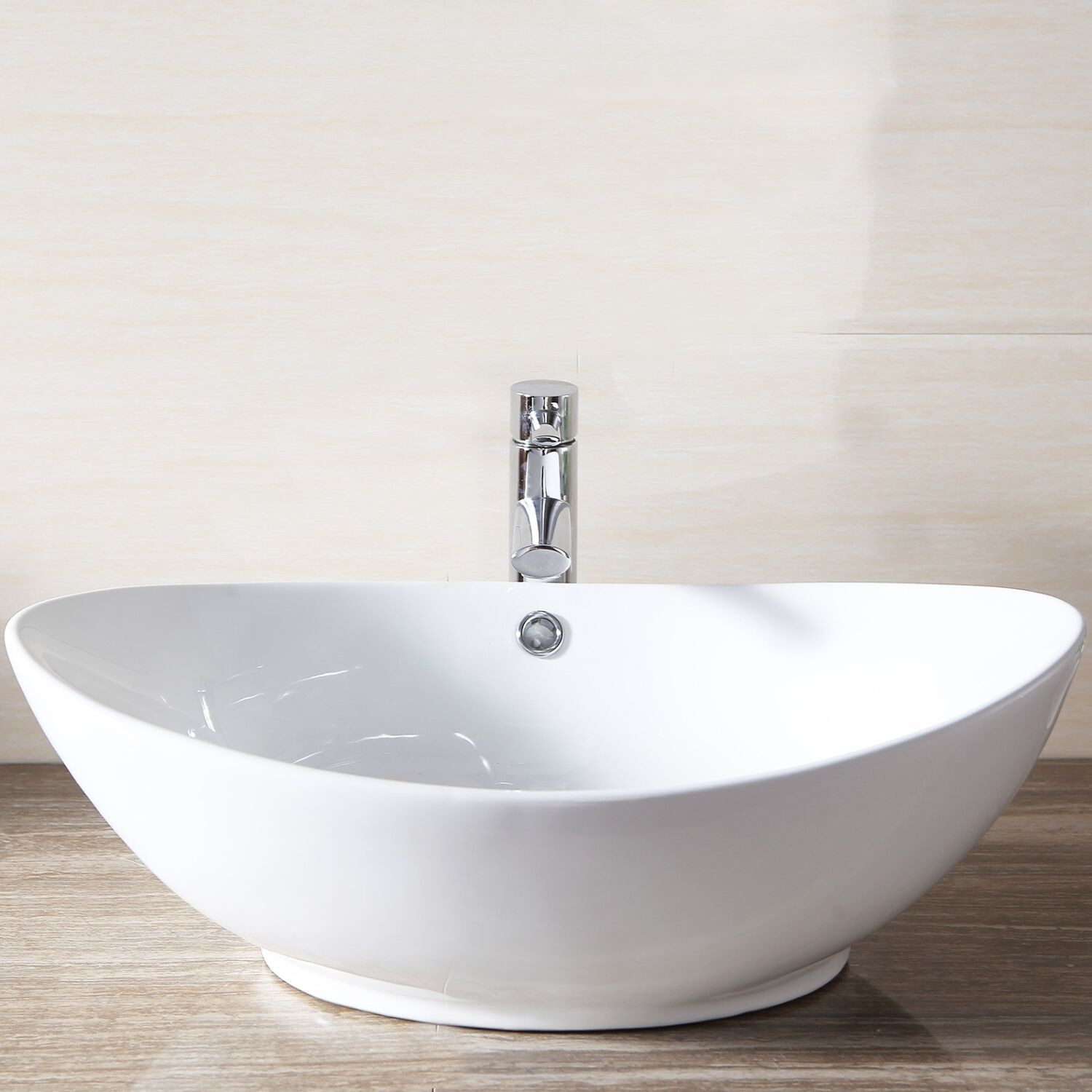 Bathroom Sink Bowls
 White Porcelain Ceramic Bathroom Sink Vessel Vanity Basin