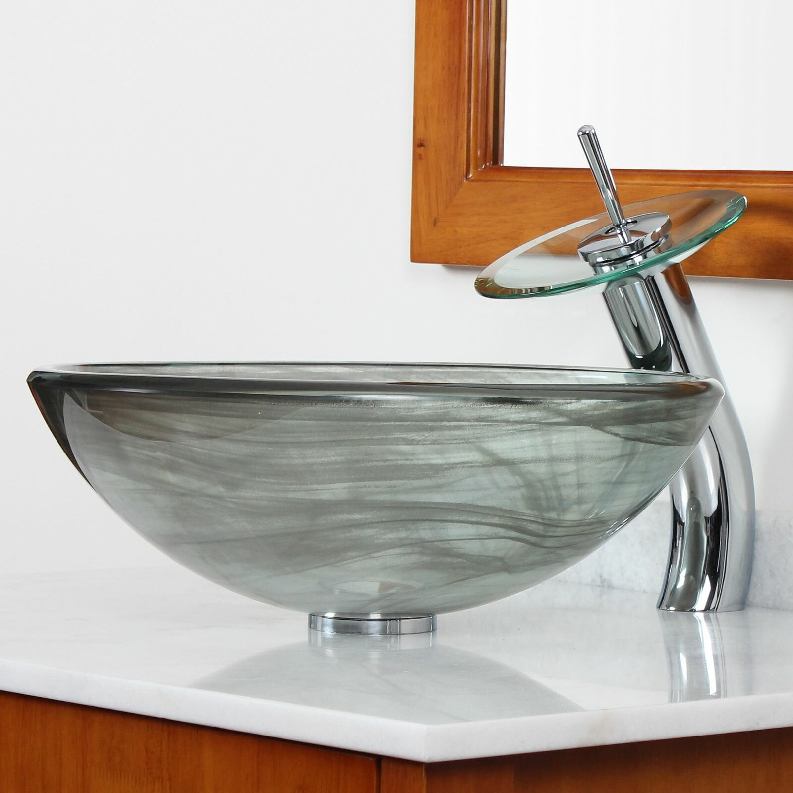 Bathroom Sink Bowls
 Elite Double Layered Tempered Glass Bowl Vessel Bathroom