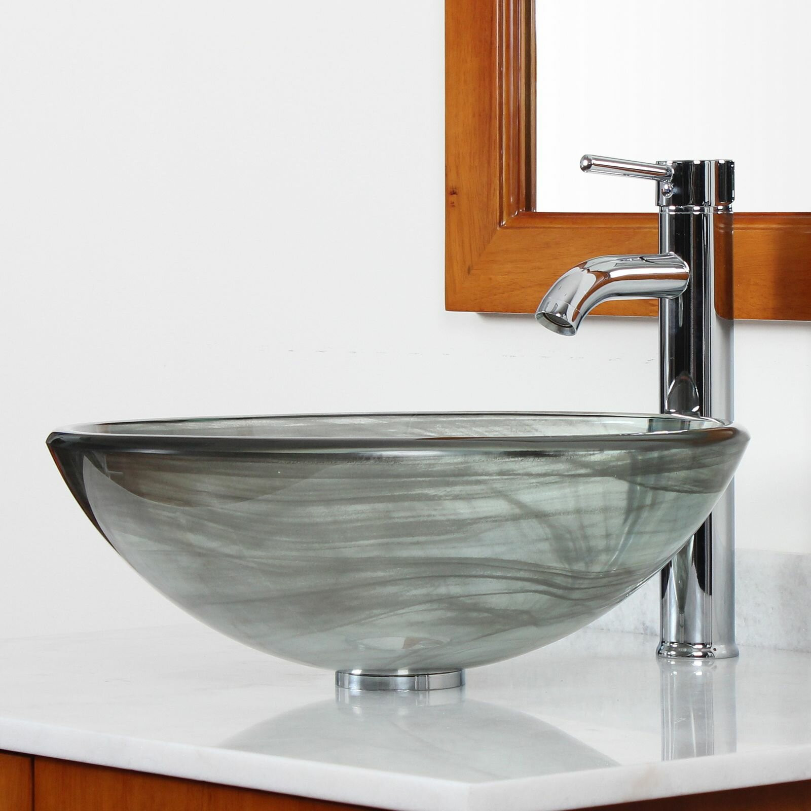 Bathroom Sink Bowls
 Double Layered Tempered Glass Bowl Vessel Bathroom Sink