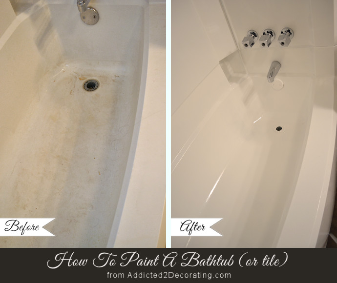 Bathroom Tub Paint
 DIY Painted Bathtub Follow Up Your Questions Answered