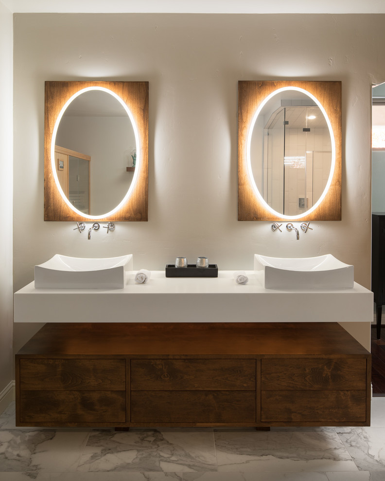 Bathroom Vanities Sacramento
 Floating Sink Double Vanity in Master Bath Modern