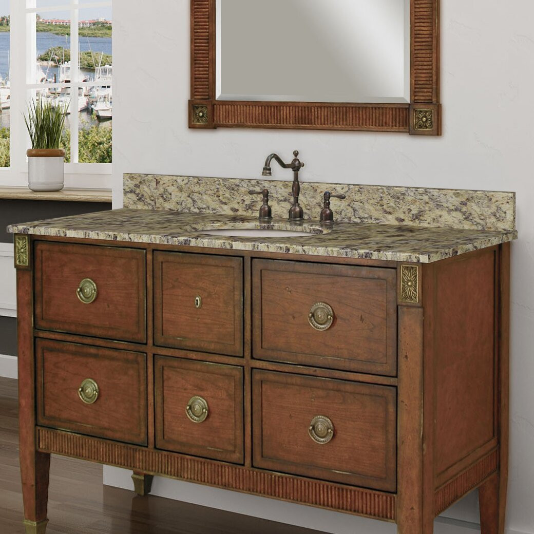 Bathroom Vanities With Granite Tops
 Sagehill Granite 49" Single Bathroom Vanity Top