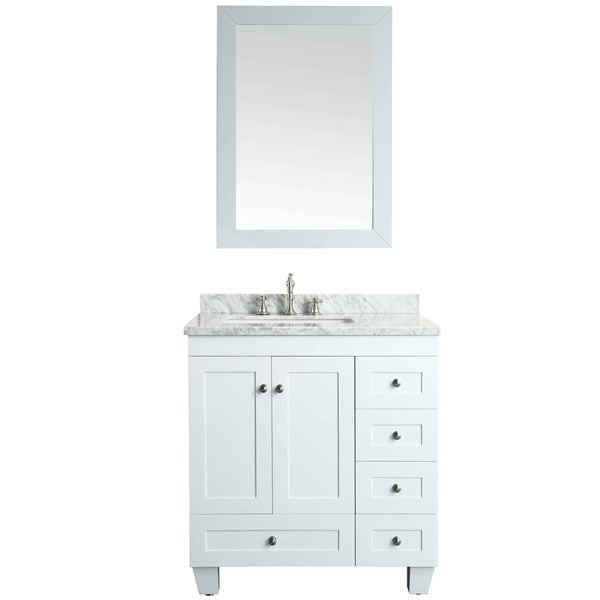 Bathroom Vanity 30 X 18
 Shop Eviva Happy 30" x 18"White Vanity Sale Free