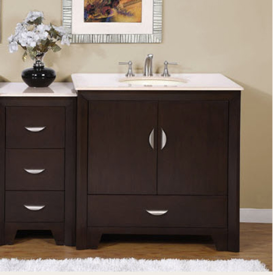 Bathroom Vanity Cabinets With Tops
 54 Inch Modern Single Bathroom Vanity with Choice of