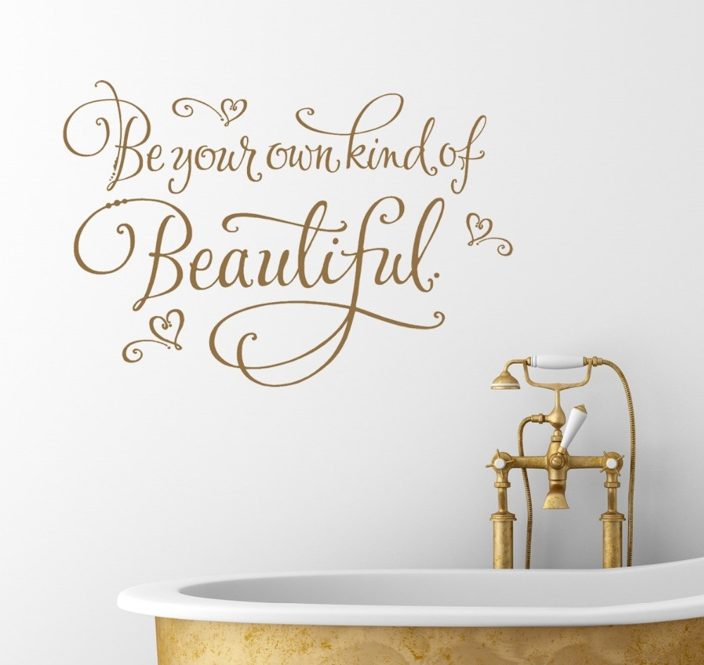 Bathroom Wall Decor Stickers
 Bathroom Wall Sticker Quotes Be your own kind of beautiful