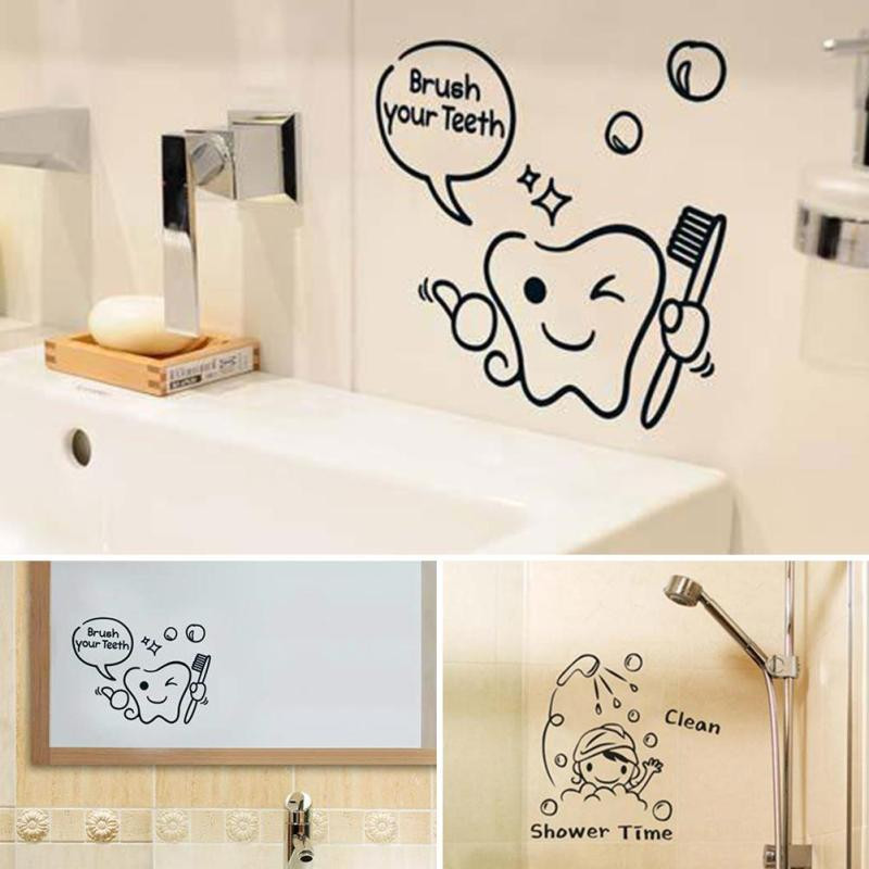 Bathroom Wall Decor Stickers
 DIY Funny Bathroom Wall Sticker Glass Door Waterproof Wall