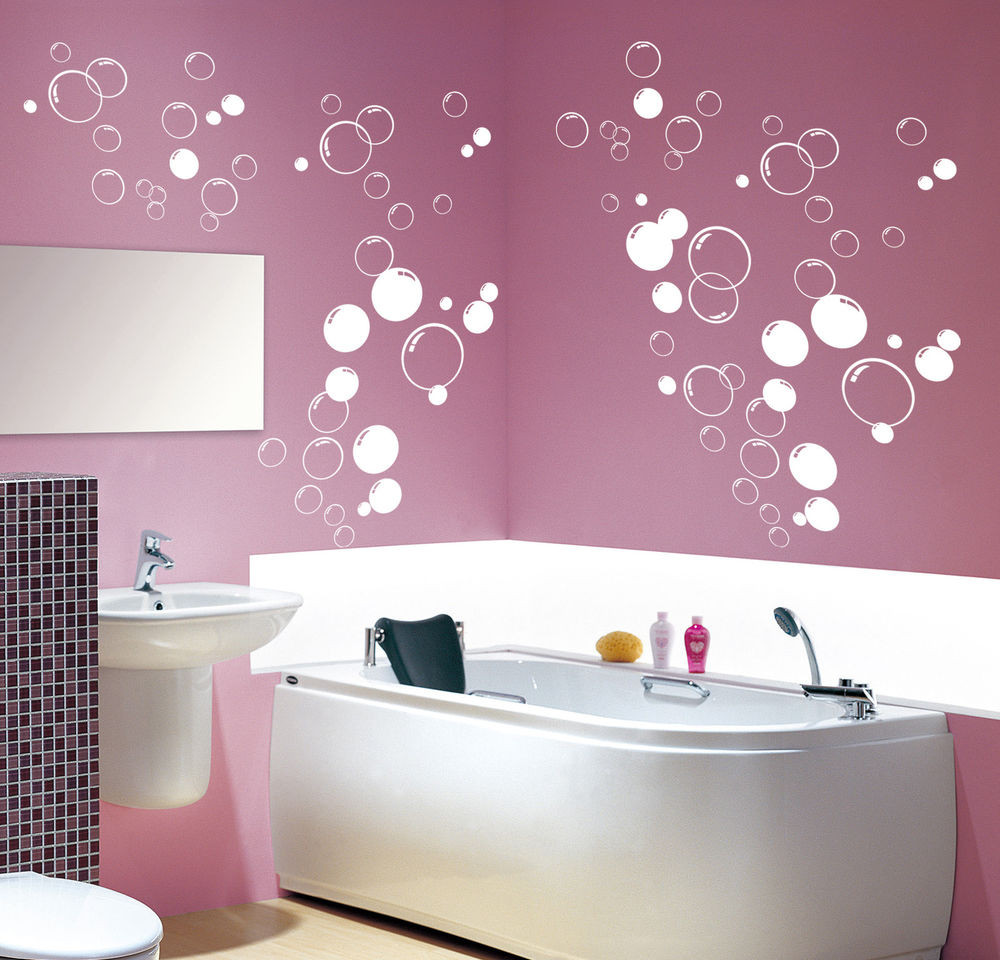 Bathroom Wall Decor Stickers
 Bathroom Bubbles Vinyl Wall Stickers Shower Door Wall Art