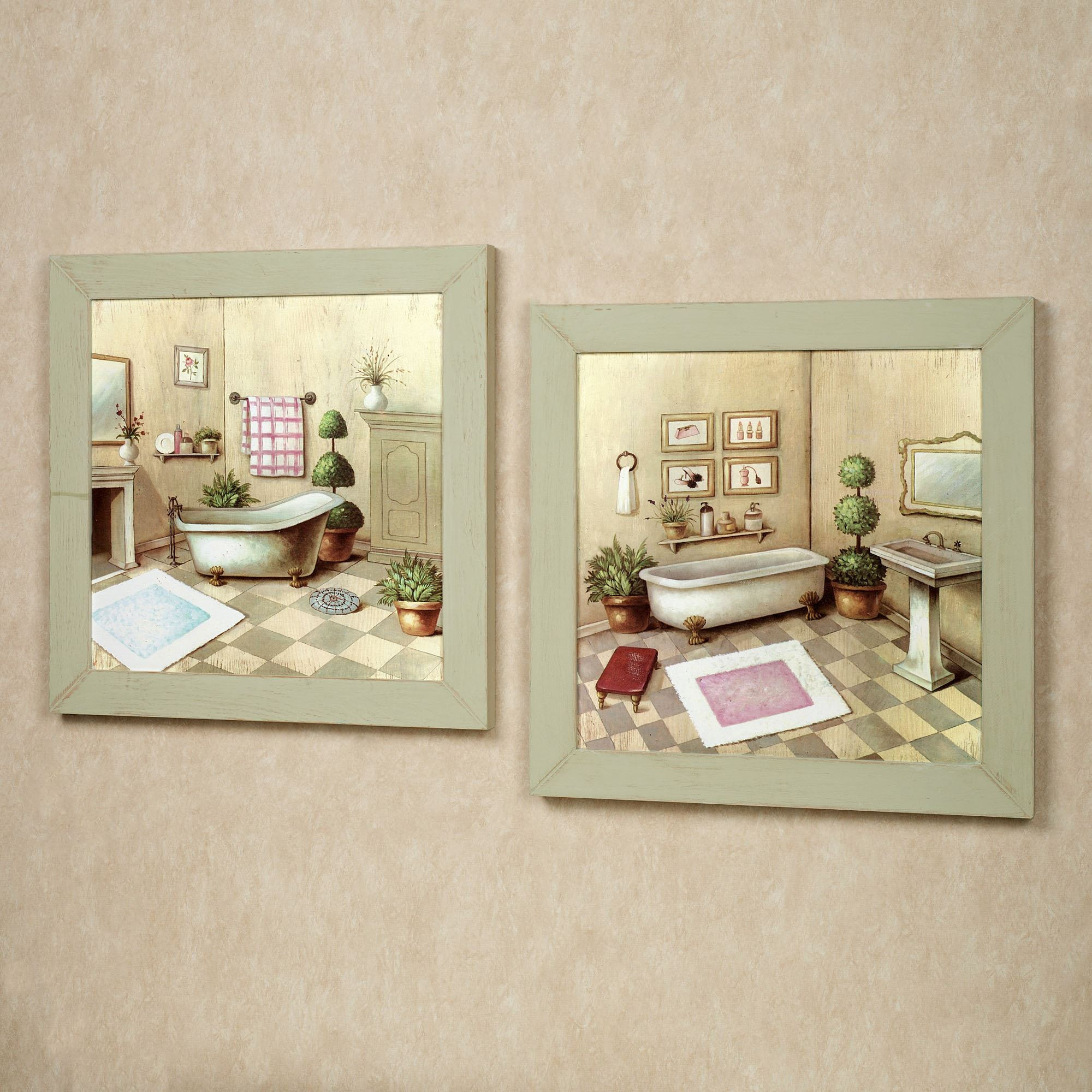 Bathroom Wall Pictures Ideas
 Garran Bathroom Washtub Framed Wall Art Set