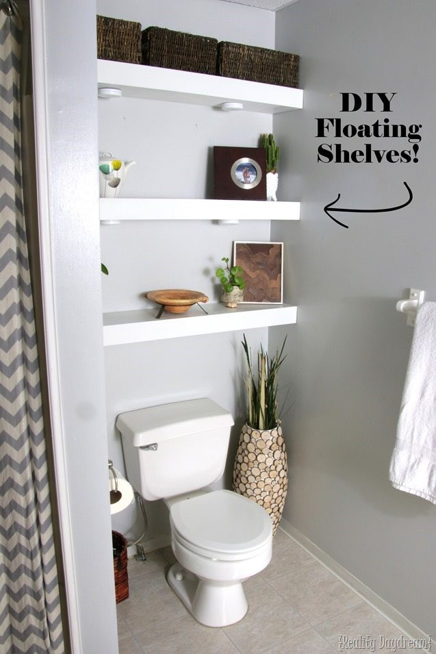 Bathroom Wall Shelves Over Toilet
 How to Build DIY Floating Shelves Reality Daydream