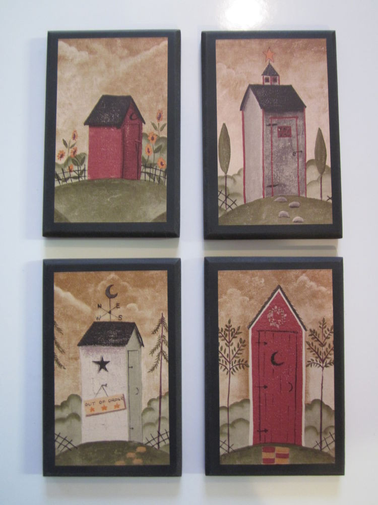 Bathroom Wall Signs
 Outhouses Country Bath Wall Decor primitve