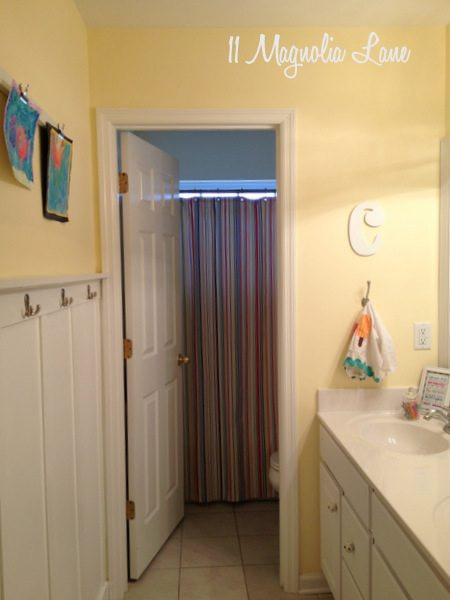Bathroom Wall Treatments
 Board and Batten Wall Treatment in the Kids Bathroom