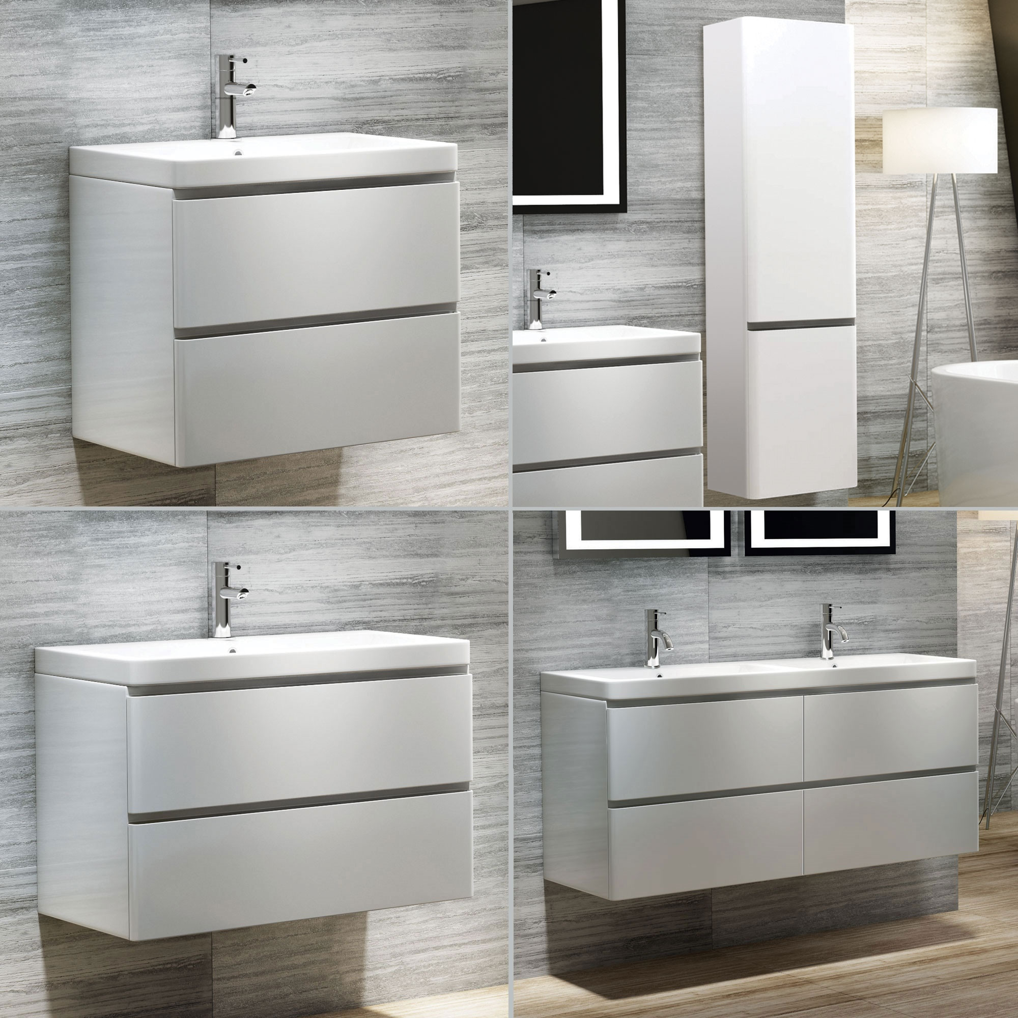 Bathroom Wall Unit
 White Bathroom Vanity Unit Bathroom Furniture Countertop