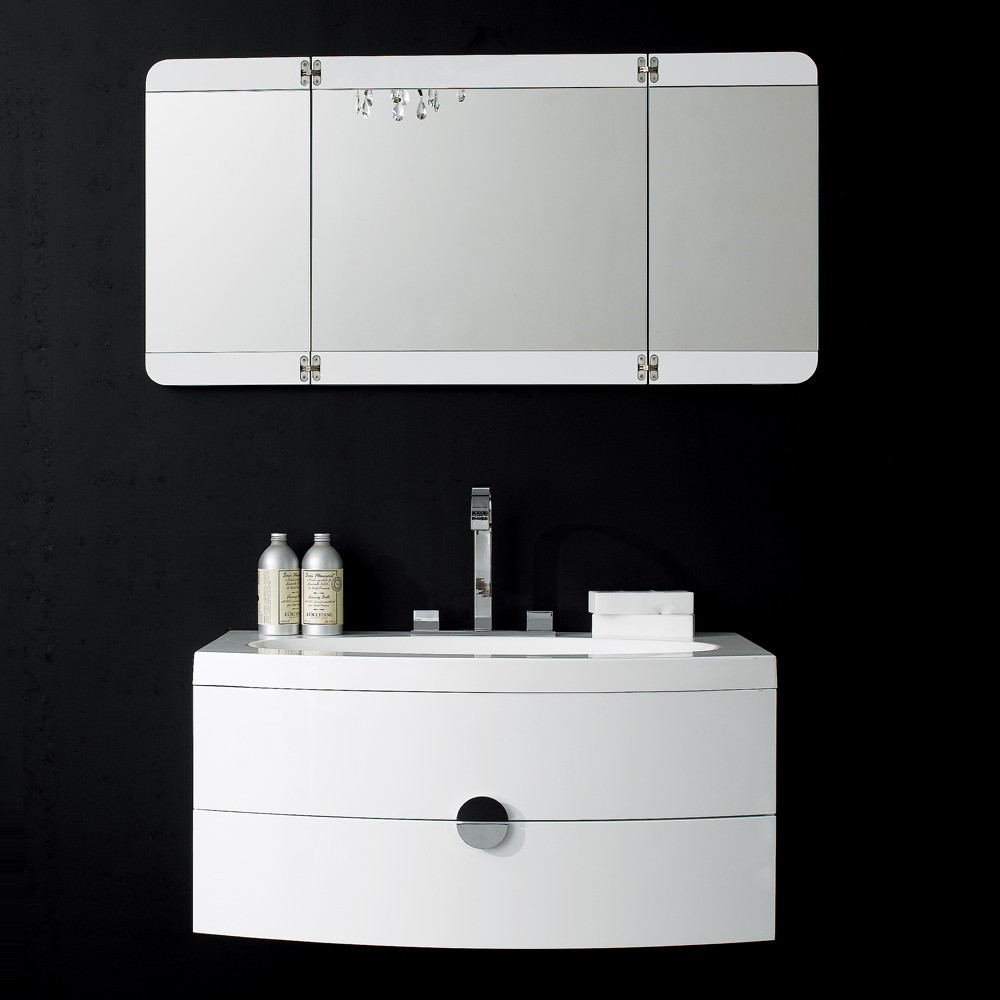 Bathroom Wall Unit
 MILANO STONE Gloss white